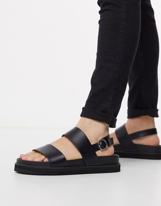 ASOS DESIGN sandals in black - ShopStyle