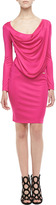 Thumbnail for your product : Just Cavalli Drape-Front Long-Sleeve Jersey Dress, Fuchsia