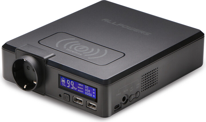 ALLPOWERS Solar Powerbank 154Wh 41600mAh External Battery Charger, Powerstation 200W Portable Generator Emergency Backup Power