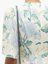 Thumbnail for your product : Beulah Beulah Floral-print Silk-crepe Dress - Blue Multi