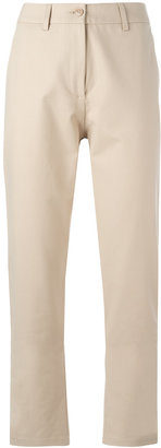 Moschino Boutique plain slim-fit trousers - women - Cotton/other fibers - 38