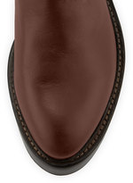 Thumbnail for your product : Brunello Cucinelli Monili Halter Leather Knee Boot, Espresso