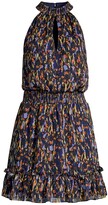 Thumbnail for your product : Aidan by Aidan Mattox Halter Smocked Printed Dress