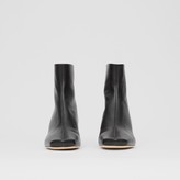 Thumbnail for your product : Burberry Lambskin Sculptural Kitten-heel Ankle Boots