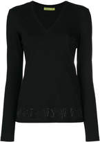 Thumbnail for your product : Versace Jeans strass detail V-neck top