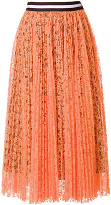 MSGM pleated lace skirt