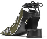 Thumbnail for your product : 3.1 Phillip Lim Drum Lace-Up Leather And Printed Neoprene Sandals