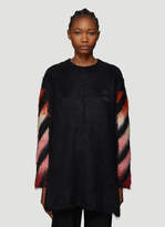 Thumbnail for your product : Off-White Off White Diagonal Intarsia-Knit Sweater in Black