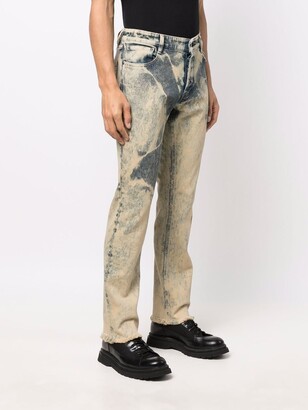Just Cavalli Bleached-Effect Straight-Leg Jeans