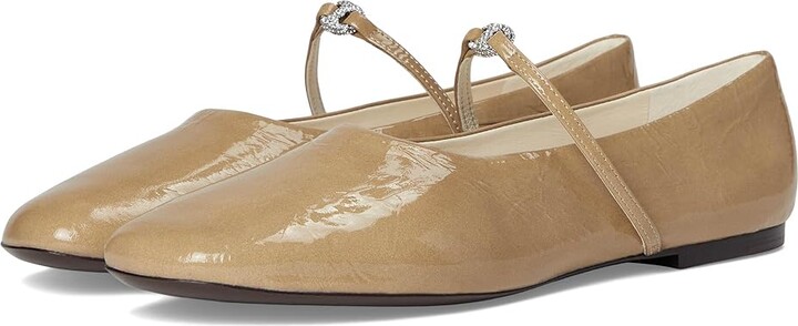 Tory Burch Gemini Link Pave Mary Jane Ballet Women's Shoes Chateau Gray/Pave : 10 M, Leather