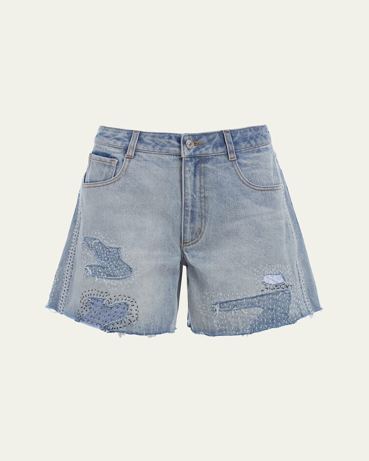 Oli Embroidered Denim Shorts