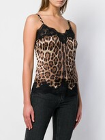 Thumbnail for your product : Dolce & Gabbana Leopard-Print Satin Camisole Top