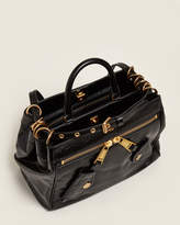 Thumbnail for your product : Moschino Black & Yellow Gold-Tone Leather Satchel