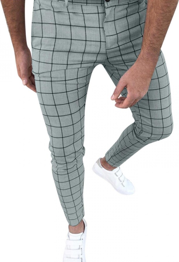 Buetory Mens Skinny Dress Pants for Work Business Casual Stretch Flat