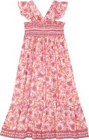 Thumbnail for your product : Poupette St Barth Kids Cindy floral smocked dress