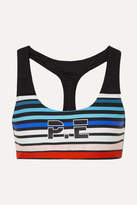 Thumbnail for your product : P.E Nation Resurgence Striped Stretch Sports Bra - Black