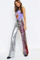 Thumbnail for your product : boohoo Ombre Sequin Wide Leg Trousers
