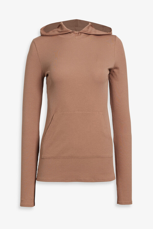 Commando Ribbed stretch Pima cotton and modalblend jersey hoodie