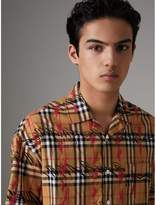 Thumbnail for your product : Burberry Short-sleeve Scribble Check Cotton Shirt