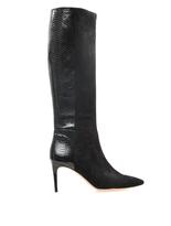 Thumbnail for your product : Alexandre Birman Suede and watersnake knee boots