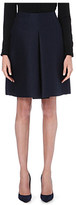 Thumbnail for your product : Burberry Pleated-front cotton and silk-blend skirt