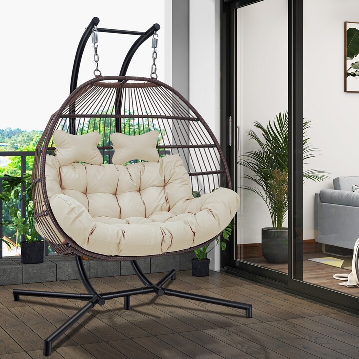 2 Person swing chair hanging chair Outdoor Patio swing round shape