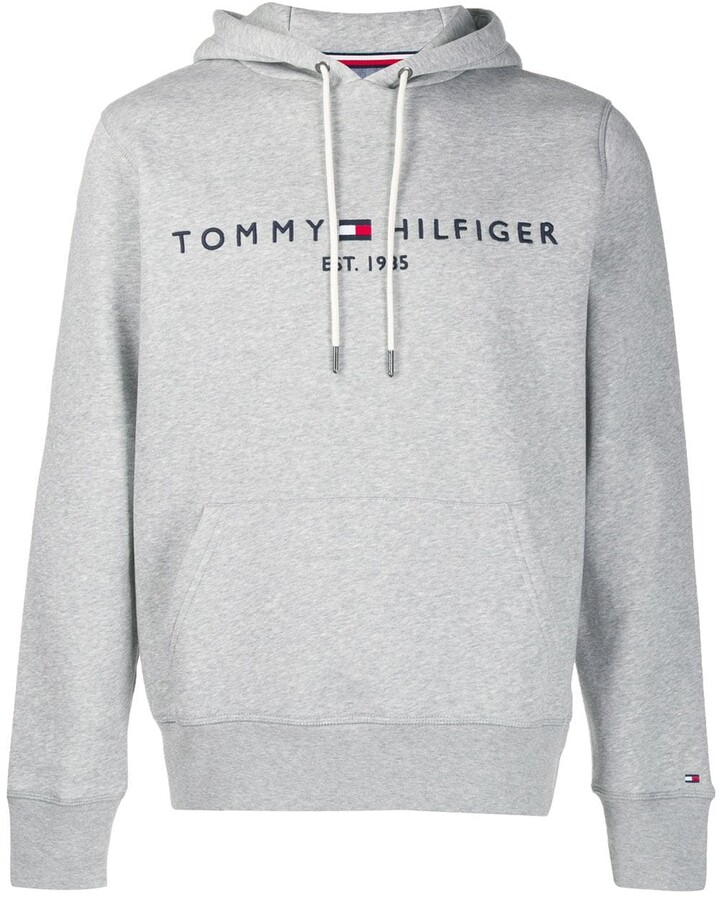 mens grey tommy hilfiger hoodie