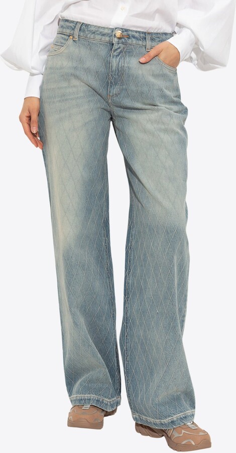 Balmain Washed Straight-Leg Jeans