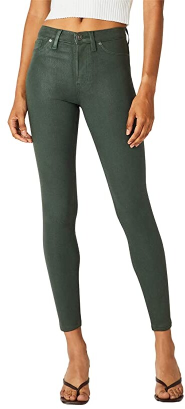 emerald green skinny jeans womens