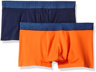 Fruit of the Loom Men's Cotton Stretch Boxer Brief Low Rise Trunk (Pack of 2)
