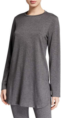 Eileen Fisher Petite Stretch Terry Long-Sleeve Shirttail Long Tunic