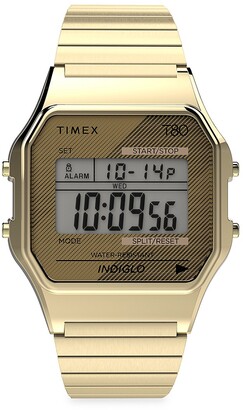 Timex T80 Digital Stainless Steel Expansion Band Bracelet Watch