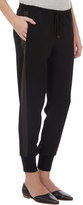 Thumbnail for your product : Vince Leather Tuxedo-stripe Jersey Sweatpants
