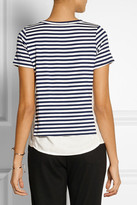 Thumbnail for your product : Clu Paneled stretch-jersey and washed-crepe top