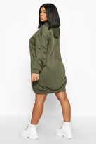Thumbnail for your product : boohoo Plus 'Icon' Oversized Hooded Sweatshirt Dress
