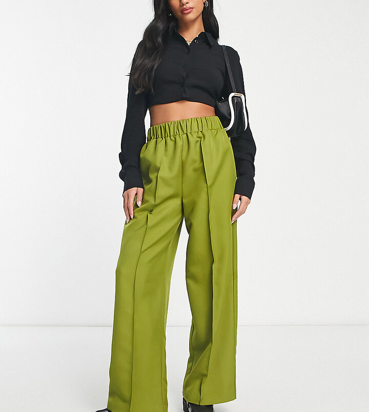 ASOS Petite ASOS DESIGN Petite elastic waist tailored trouser in