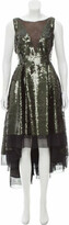 Thumbnail for your product : Dennis Basso Sequined High-Low Dress