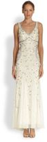 Thumbnail for your product : Sue Wong Beaded & Floral Embroidered Tulle Gown