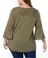 Thumbnail for your product : Style&Co. Style & Co Plus Size Lantern-Sleeve Swing-Hem Top, Created for Macy's