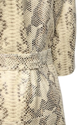 ZEYNEP ARCAY Oversize Snake Print Leather Trench Coat