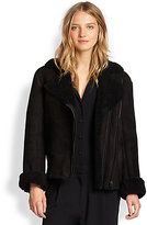 Thumbnail for your product : Rag and Bone 3856 Rag & Bone Suede & Lamb Shearling Jacket