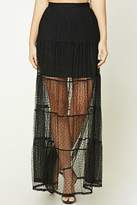 Thumbnail for your product : Forever 21 Tiered Polka Dot Mesh Skirt