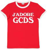 Thumbnail for your product : GCDS LOGO PRINT COTTON JERSEY T-SHIRT