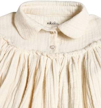 Nikolia Gathered Doubled Cotton Garza Shirt