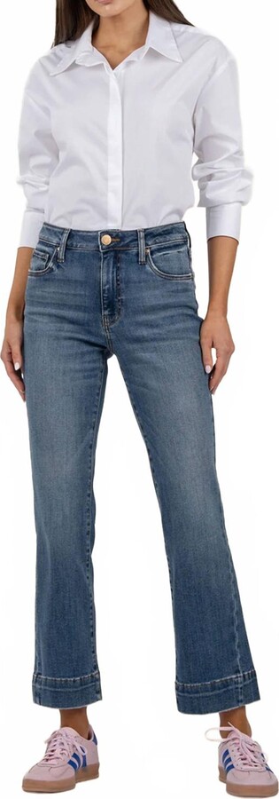 Kelsey High Rise Ankle Flare Wide Inset In Defiant