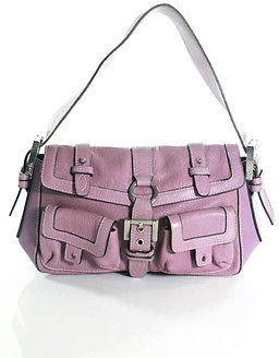 Luella Purple Leather Multi Pocket Small Shoulder Handbag LL19LL
