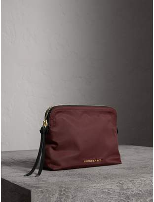 Burberry Large Zip-top Technical Nylon Pouch