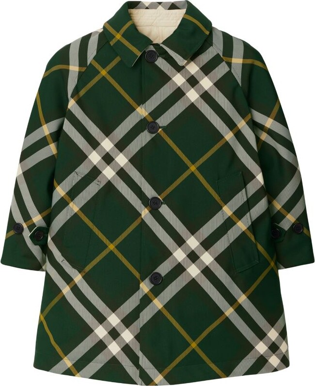 Burberry Kids X Harrods Exclusive Checked Car Coat (3-14 Years