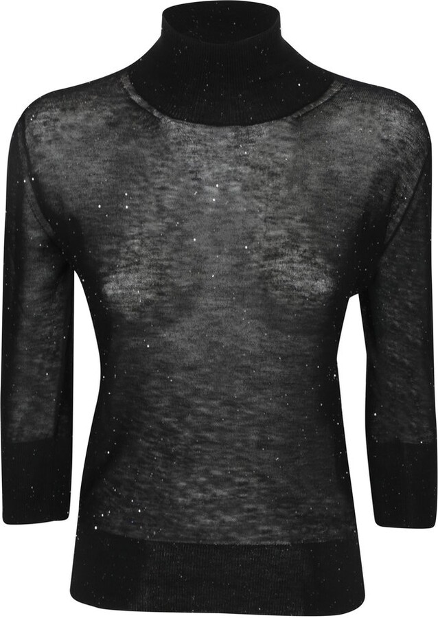 Genny Sequin High Neck Knitwear