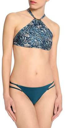 Vix Paula Hermanny Embellished Cutout Low-rise Bikini Briefs
